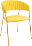 King Home Margo Bársony Szék Sárga Bordázott (KHM-KH121100121-42)
