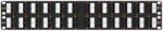 NIKOMAX Patch panel UTP, CAT5e, 48 portos, szerszámmal szerelhető, 2U, döntött (NMC-RP48UD2-AN-2U-BK)