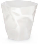 King Home Plast Designer Hullámos Szemeteskosár Polipropilén Fehér (KHM-BB-01-WHITE)
