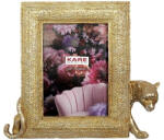 Kare Design Leopard Poliészter Képkeret Arany-Ezüst 10x15 cm (KHM-53569)