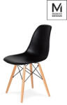 Modesto Design DSW Műanyag Szék Fekete Bükkfa (KHM-C1021B-BLACK)