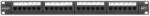 NIKOMAX Patch panel UTP, CAT6, 24 portos, szerszámmal szerelhető, 1U (NMC-RP24UE2-1U-BK)
