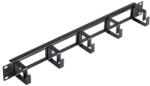 NIKOMAX Gyűrűs panel, 1U, 60 mm gyűrűmélységgel, fekete 2 db/csomag (NMC-OK600H-1U-BK-2)