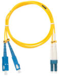 NIKOMAX Optikai patch kábel SC - LC, SM 9/125, OS2, duplex, 1m, sárga (NMF-PC2S2C2-SCU-LCU-001) - bbmarket