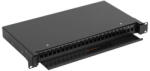 NIKOMAX Optikai patch panel Simplex, SC/LC 48 port, kihúzható, fekete (NMF-RP24SC-TS-P1-1U-BK)