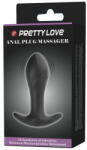 Pretty Love Dop anal din silicon cu vibratie Pretty Love Anal Plug Vibrating Massager Black 10.4cm