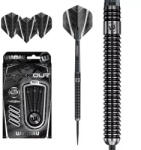 Winmau Dart szett Winmau steel BLACK OUT 90% 26g gravírozott