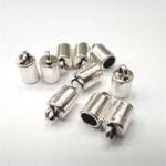  Gyöngy alkatrész- kupak végzáró fém henger 4mm ezüst 10db/csomag (367042)