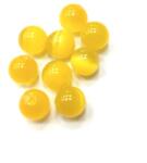  Gyöngy alkatrész- gyöngy macskaszem sárga 8mm 10db/csomag