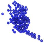  Gyöngy üveg csiszolt fánk 3x2mm sötétkék min. 80db