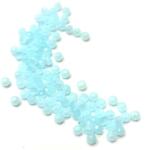  Gyöngy üveg csiszolt fánk 3x2mm opál jégkék min. 80db
