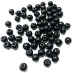  Viaszgyöngy 6mm fekete ( tekla )