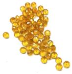  Gyöngy üveg csiszolt fánk 4x3mm borostyán min. 60db