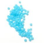  Gyöngy üveg csiszolt fánk 3x2mm opál világoskék min. 80db