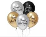 Godan Beauty&Charm: Dekorációs lufiszett „Happy New Year" felirattal, 30 cm - 5 db-os (GZ-HNY5) - ejatekok