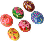 ATMOWOOD Húsvéti tojás - kézzel festett, fa (6 db) (Pisanka)