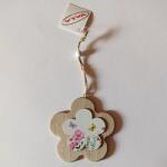 QX Akasztható tavaszi fa figura 10cm virág (65502-v)