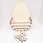  Natúr fa húsvéti kosár tojás hátlappal. Mérete: 196x255x125 mm