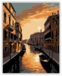  Velencei Naplemente a Csatornán - számfestő készlet