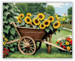  Napraforgók a Kerti Talicskában - számfestő készlet