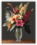  Trópusi Virágcsokor - számfestő készlet