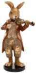 Iliadis Alexandros Figurina Bunny cu vioara 8 cm x 5 cm x 16 cm (85432)