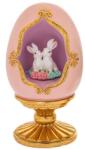 Iliadis Alexandros Decoratiune Ou din rasina Pink Bunny Couple (85492)