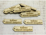  Natúr fa - "Kellemes Húsvéti ünnepeket! " hosszú scrapbook tábla 10db/csomag - csinaldmagadshop