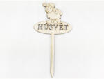  Natúr fa - Beszúrós bárányos "HÚSVÉT" 8cm - csinaldmagadshop