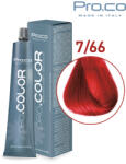 Pro.co Vopsea de par profesionala - cu amoniac - PRO. COLOR - PROCO - 100 ml - 7 66 ROSU FERRARI (P7/66)