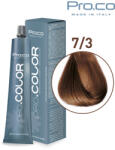 Pro.co Vopsea de par profesionala - cu amoniac - PRO. COLOR - PROCO - 100 ml - 7 3 BLOND AURIU (P7/3)