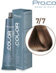 Pro.co Vopsea de par profesionala - cu amoniac - PRO. COLOR - PROCO - 100 ml - 7 7 BLOND BEJ (P7/7)