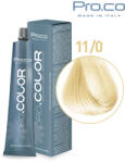 Pro.co Vopsea de par profesionala - cu amoniac - PRO. COLOR - PROCO - 100 ml - 11 0 BLOND SUPER DESCHIS (P11/0)