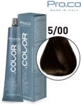 Pro.co Vopsea de par profesionala - cu amoniac - PRO. COLOR - PROCO - 100 ml - 5 00 CASTANIU DESCHIS INTENS (P5/00)