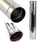 ProInvest Burlan inox cazan peleti plus garnitura 0.5 m (Lungime: 0.5 m, Diametru: 120 mm) (PIV-56965)