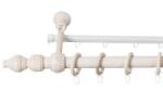 Sn Deco Group Galerie simpla lemn masiv Filigrano, nuanta alb-antic, 140 cm - SINA U INCLUSA Suport draperie