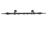 Sn Deco Group Galerie metalica Sageata 19mm, negru, 200 cm, KIT COMPLET Suport draperie