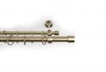 Sn Deco Group Galerie dubla metalica Dop 25mm cu 25mm, bronz antic, 160 cm, prindere tavan, KIT COMPLET Suport draperie