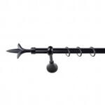 Sn Deco Group Galerie metalica Lance 16mm, negru, 200 cm - KIT COMPLET Suport draperie