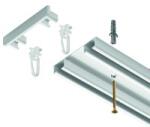 Sn Deco Group Sina aluminiu LM alb, 2 canale, 200 cm - accesorii incluse, prindere tavan Suport draperie