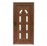 Bastion Usa Intrare PVC Magnolia, 5 camere izolare, 980x2000 mm, alb interior/nuc exterior, deschidere stanga privit din interior