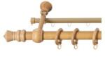 Sn Deco Group Galerie simpla lemn masiv King, nuanta stejar, 240 cm - SINA U INCLUSA Suport draperie