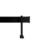 Sn Deco Group Set sina aluminiu PL negru mat 200 cm (accesorii negre) - prindere perete Suport draperie