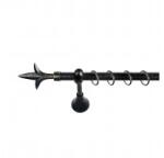 Sn Deco Group Galerie metalica Lance 19mm, negru auriu, 240 cm, KIT COMPLET Suport draperie