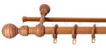 Sn Deco Group Galerie simpla lemn masiv Regal, nuanta cires, 200 cm - SINA U INCLUSA Suport draperie