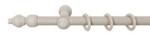 Sn Deco Group Galerie simpla lemn masiv Filigrano, consola clasica, nuanta gri-antic, 360 cm - KIT COMPLET Suport draperie