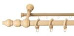 Sn Deco Group Galerie simpla lemn masiv Filigrano, nuanta natur, 200 cm - SINA U INCLUSA Suport draperie