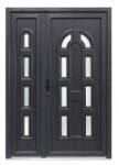 Bastion Usa intrare PVC Magnolia dubla, 1400x2050, deschidere stanga privit din interior, culoare antracit pe ambele fete