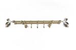 Sn Deco Group Galerie dubla metalica Frunza 16mm, bronz antic, 160 cm, prindere tavan - KIT COMPLET Suport draperie