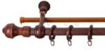 Sn Deco Group Galerie simpla lemn masiv Ares, nuanta mahon, 240 cm - SINA U INCLUSA Suport draperie
